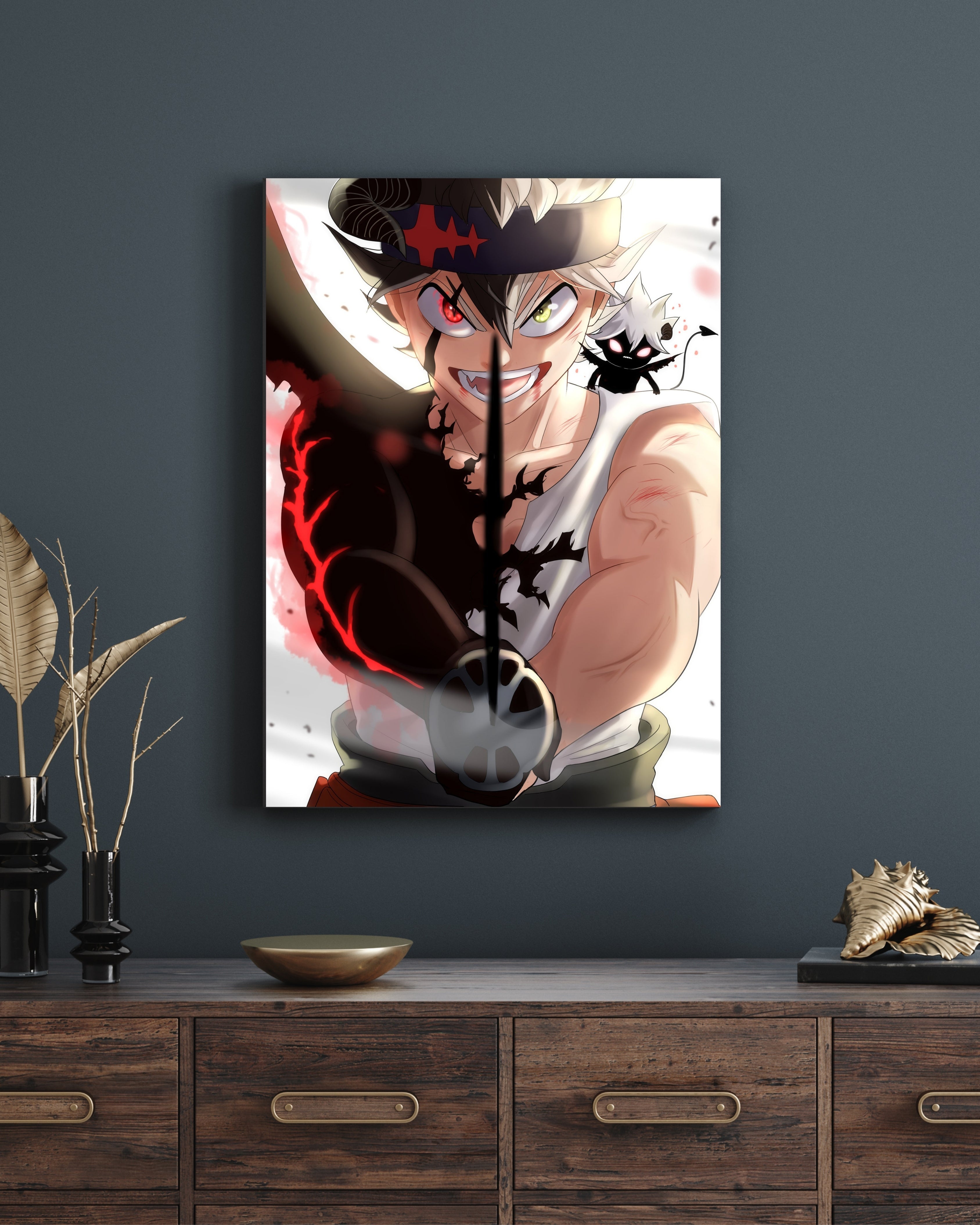 Asta Black Form Poster | Black Clover Anti Magic Wall Art | Anime Poster Lazywalls